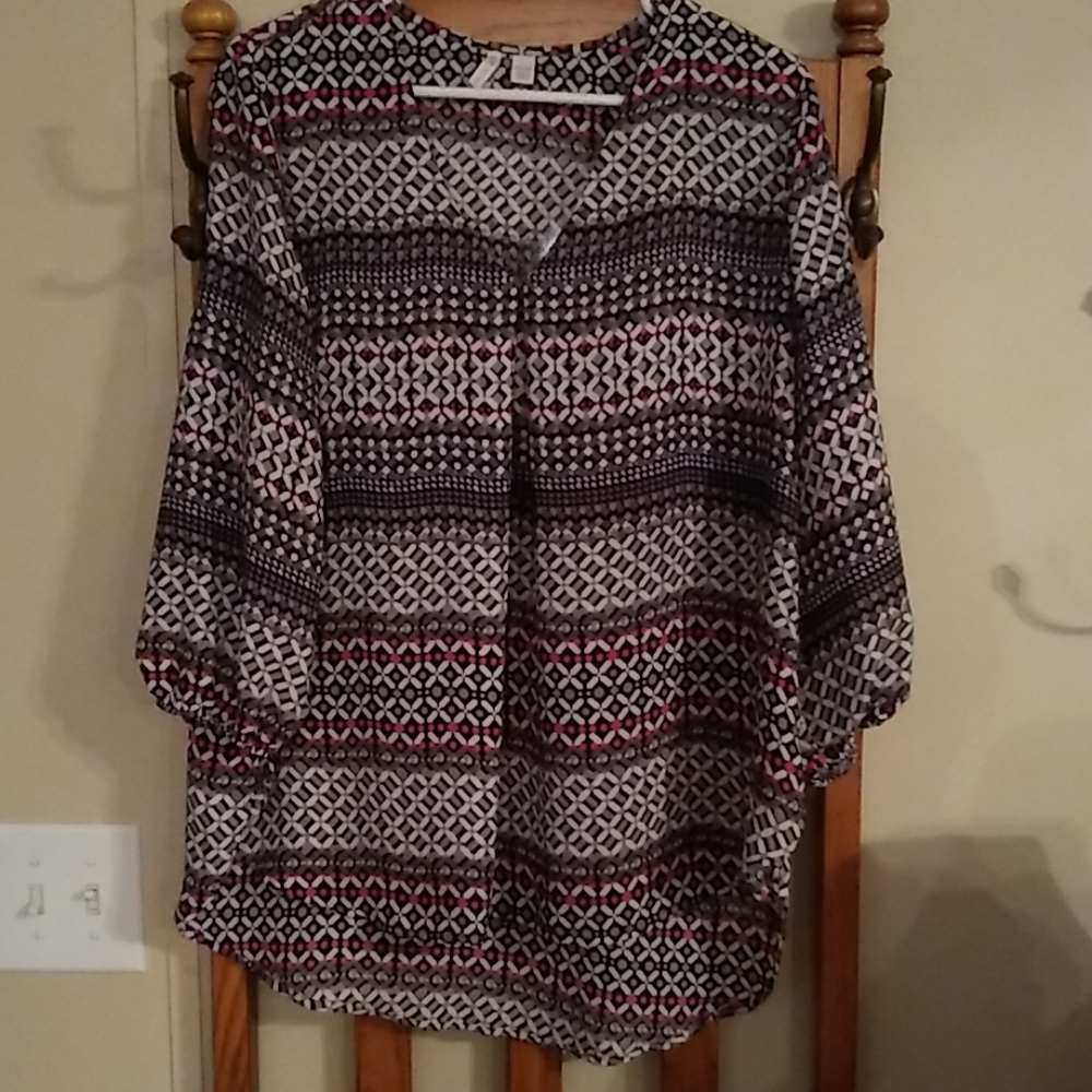 Cato 14/16W blouse high low